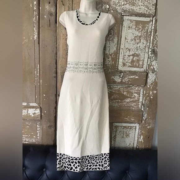 Kayla By Tally Taylor Knit Dress With Cardigan Size 6 Designer Church - Picture 3 of 13